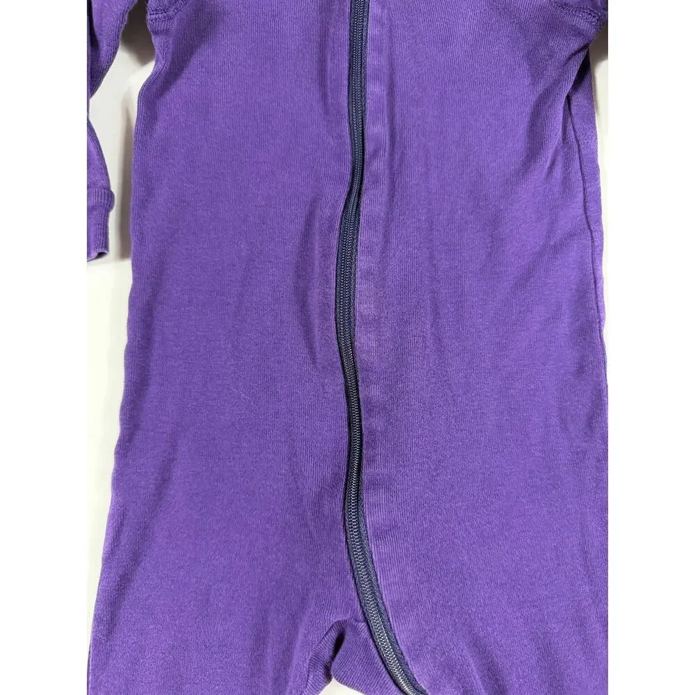 Primary Solid Purple Zip One-Piece Sleeper Pajamas Size 12–18 Months